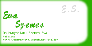 eva szemes business card