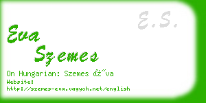 eva szemes business card